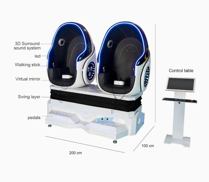 9D VR Egg Chair 2-Seater Virtual Reality Cinema & Game Simulator